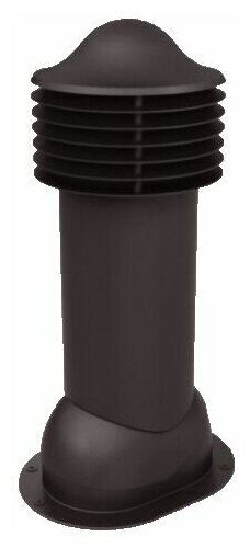 Вентиляционный выход 150мм/125мм для готовой мягкой и фальцевой кровли утепленный, Viotto RAL 8019 темно-коричневый - фотография № 1