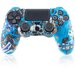 Защитный силиконовый чехол для геймпада Sony PlayStation 4 DualShock (матовая накладка для контроллера PS 4 Дуалшок) с рисунком, девушка с черепом