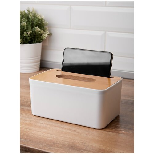 Салфетница на стол с держателем телефона