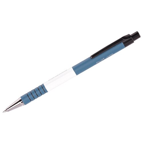 Комплект 12 шт, Ручка шариковая автоматическая Pilot синяя, 0.7мм, синий прорезиненный корпус