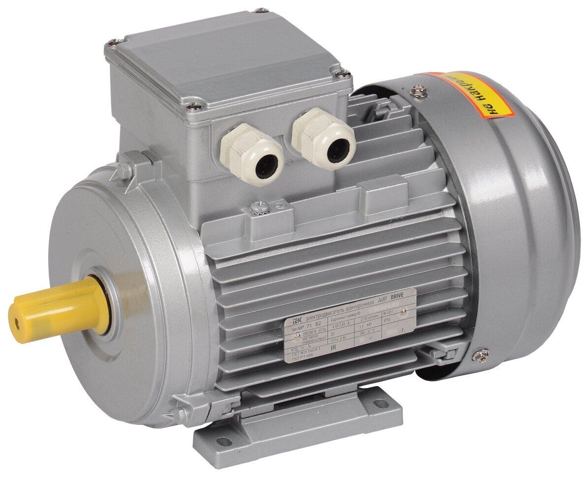 DRV071-B6-000-5-1010 Электродвигатель 3ф АИР 71B6 380В 0,55кВт 1000об/мин 1081 DRIVE IEK - фото №1