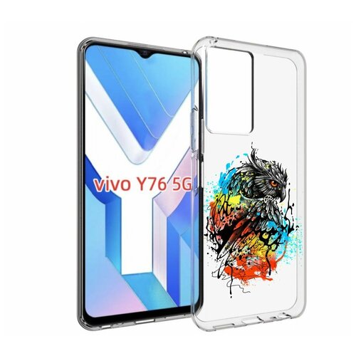 Чехол MyPads Творческая сова для Vivo Y76 5G задняя-панель-накладка-бампер