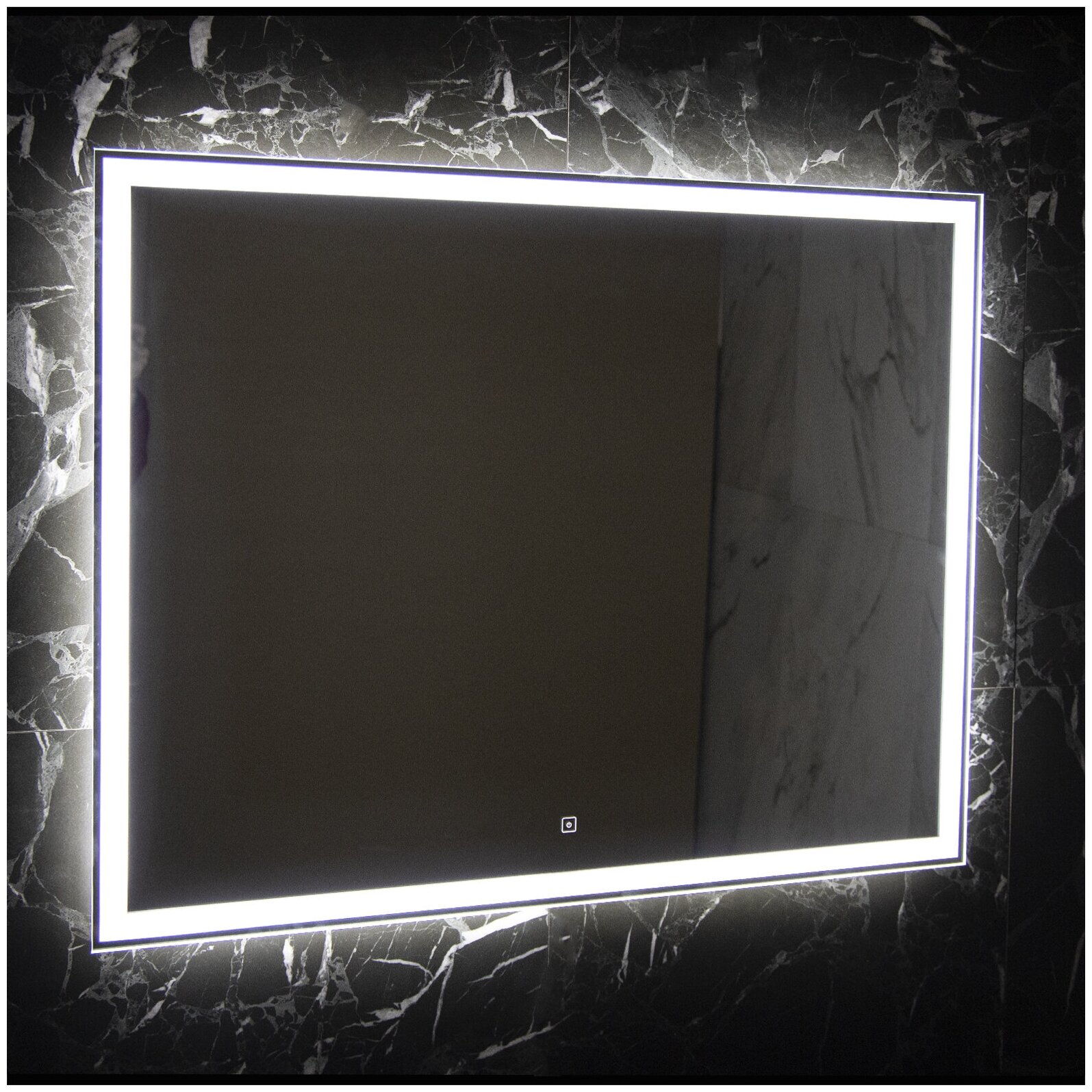 Зеркало Rabesco с LED подсветкой, сенсорный включатель с диммером, IP - 44, 1000х800 (ШВ) арт. RB-Q10080-s