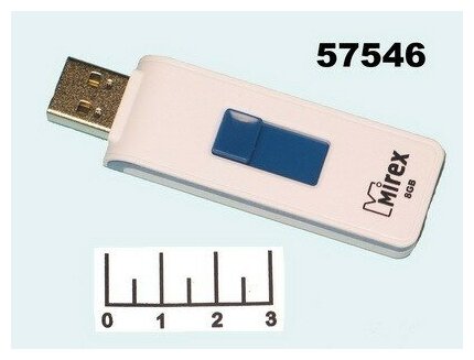 Flash USB 2.0 8Gb Mirex Shot черная/белая