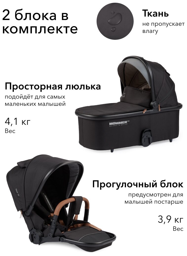 Коляска 2 в 1 Happy Baby Mommer Pro, beige - фото №20