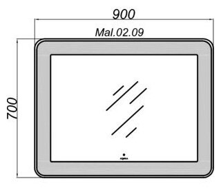 Зеркало 90 см, Aqwella Malaga Mal.02.09 - фотография № 9