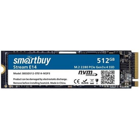 Накопитель SSD Smartbuy Stream E14 PCIe NVMe 3.0 x4 M.2 2280 512GB