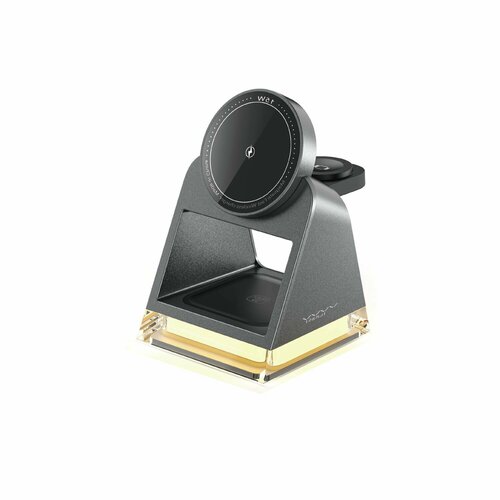 Беспроводное зарядное устройство Vyvylabs 3в1 с подсветкой 15 Вт