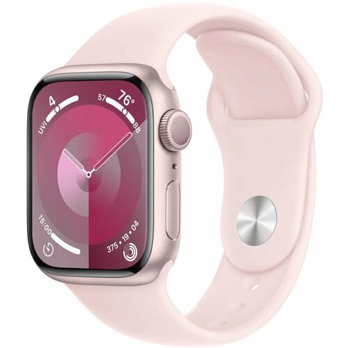 Умные часы Apple Watch Series 9 41 mm Aluminium Case GPS PinkLight Pink Sport Band SM 4690000₽