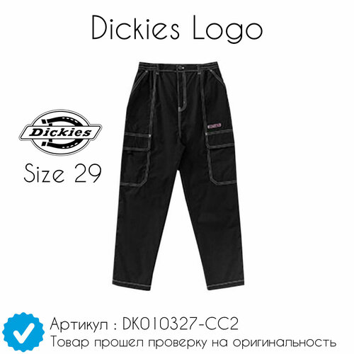 фото Брюки карго dickies dickies logo, размер 29 size, белый, черный