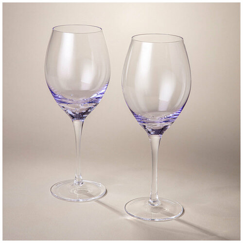 Набор бокалов для вина из 2 шт bubles purple 580 мл Lefard (196675)