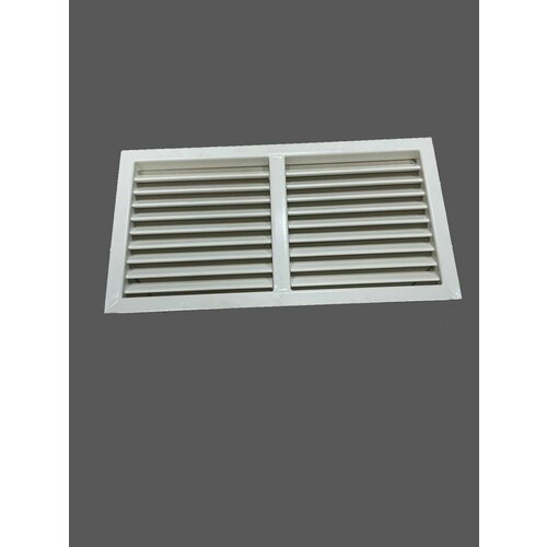 Решетка вентиляционная металлическая 1000х1000 мм (ШхВ) жалюзийная накладная белая