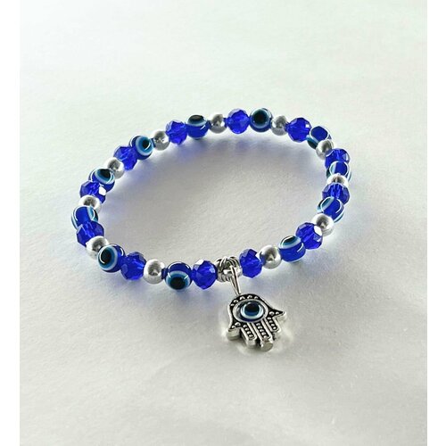 Браслет GOLDEN STAR, 1 шт., размер 17 см, диаметр 6 см, синий, серебристый