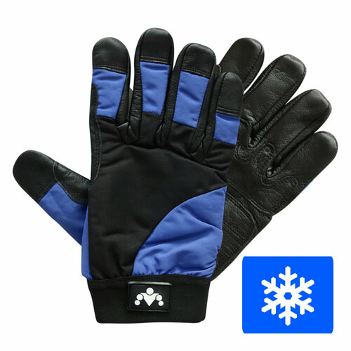 Перчатки для турника WORKOUT Z2 Base черно-синие утепленные, размер 8 / S