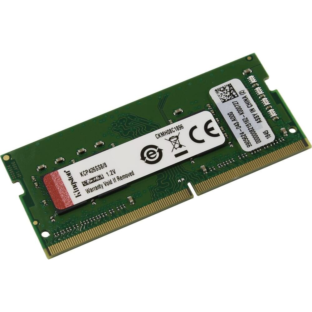 Оперативная память Kingston ValueRAM 8 ГБ DDR4 SODIMM CL17 KCP426SS8/8 — фото 1