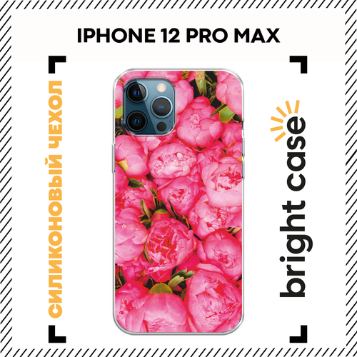 фото Чехол на apple iphone 12 pro max / айфон 12 про макс с принтом пионы bright case