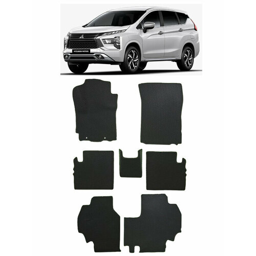 Mitsubishi Xpander рестайлинг 7мест 2022 - н в коврики EVA Smart Коврик в багажник 2484₽