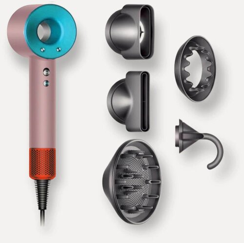 Изображение товара Фен для Волос Hair Dryer, бирюзовый Профессиональный фен Обновленная Модель 2024 года (цена/качество)