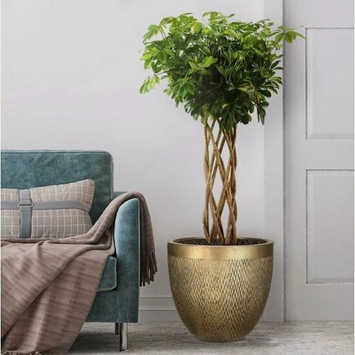 Изображение товара Кашпо Idealist Lite напольное Лотус золото Д44 В43.5 см (MESHR44-GLD)