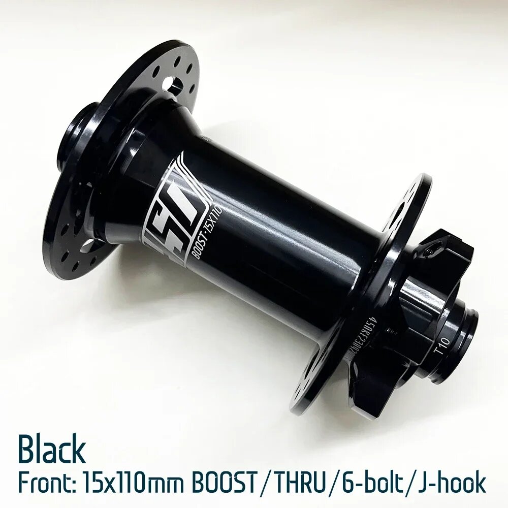Передняя втулка Koozer 450 Boost TA 15x110, втулка с толстой осью 28H, 32 отверстия, 6 болтов, диск 2, герметичный подшипник, детали для велосипеда, втулки для велосипеда, Black 32H 15x110
