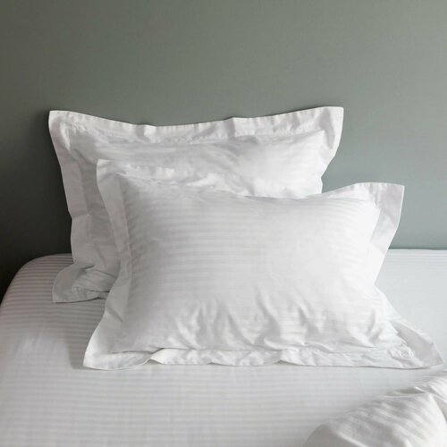 Набор наволочек с ушками 50х70 см (2 шт. из страйп сатина премиум 1х1 см, 100 % хлопок)