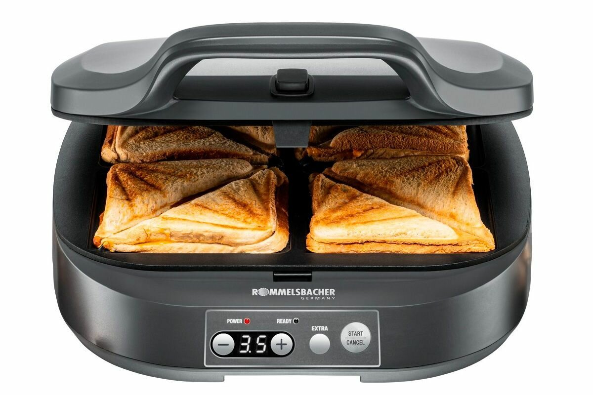Сэндвичница Rommelsbacher ST 1800 / серый / 1800 Вт
