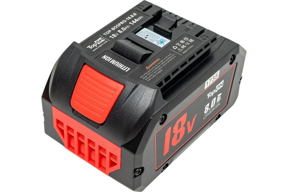 Изображение Аккумулятор для BOSCH PROCORE 18V 8.0AH (LI-ION) TopOn TOP-BOSPRO-18.8.0