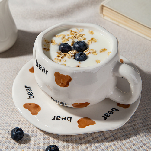 Чайная пара, набор блюдце и чашка ручной работы