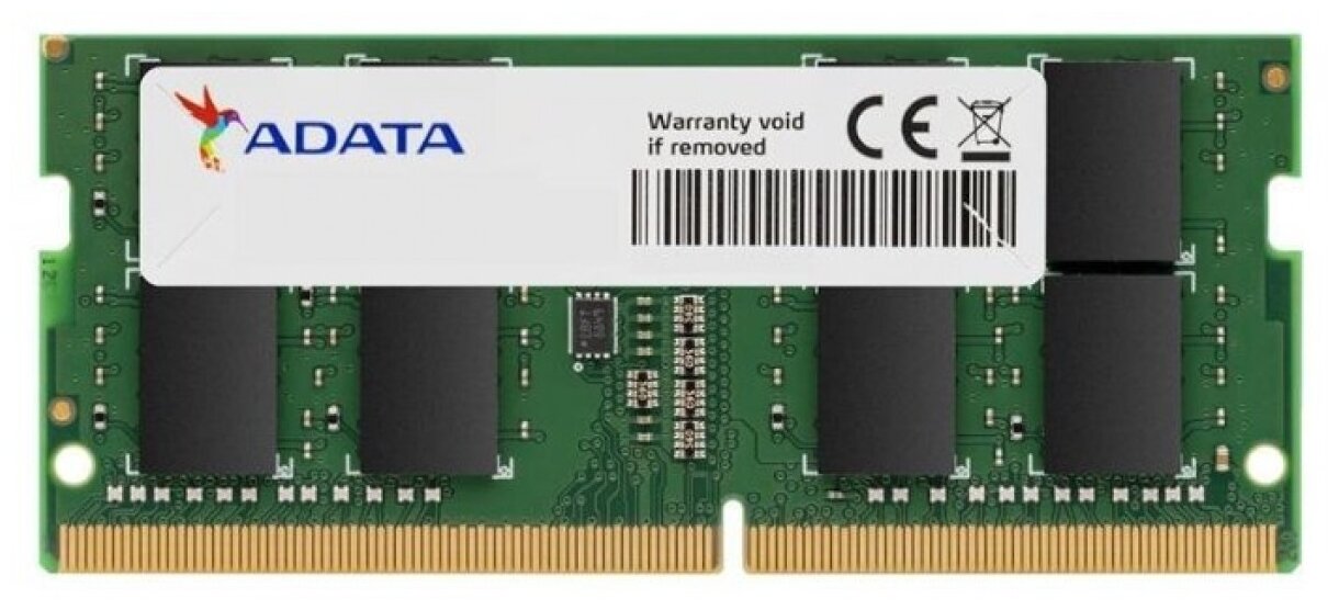 Оперативная память ADATA DDR4 2666 МГц SODIMM CL19 AD4S26668G19-RGN - фотография № 1