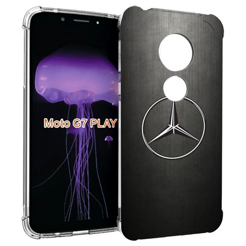 Чехол MyPads mercedes мерседес 3 мужской для Motorola Moto G7 Play задняя-панель-накладка-бампер