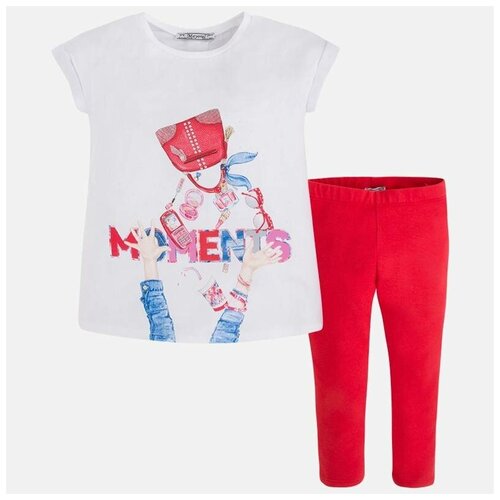 Комплект одежды Mayoral, размер 3 года, красный комплект mayoral m4712 свитшот и леггинсы 110 синий
