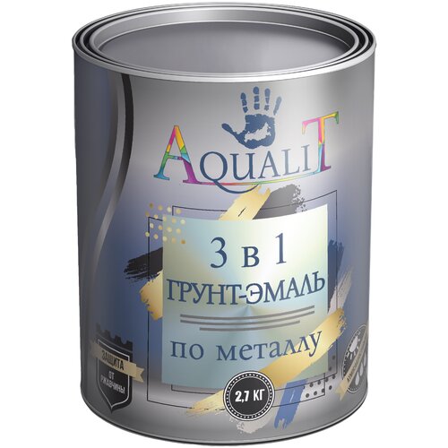 Грунт-эмаль 3в1 белая 2,7 кг.