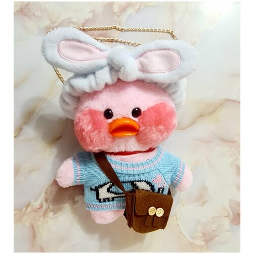 Сумка детская/ Сумочка для девочки/ Уточка Lalafanfan/Лалафанфан / Сумка мягкая игрушка Лалафанфан на цепочке