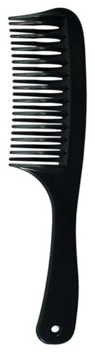 Расческа -гребень Lei пластиковый 041 с ручкой цвет черный 41001