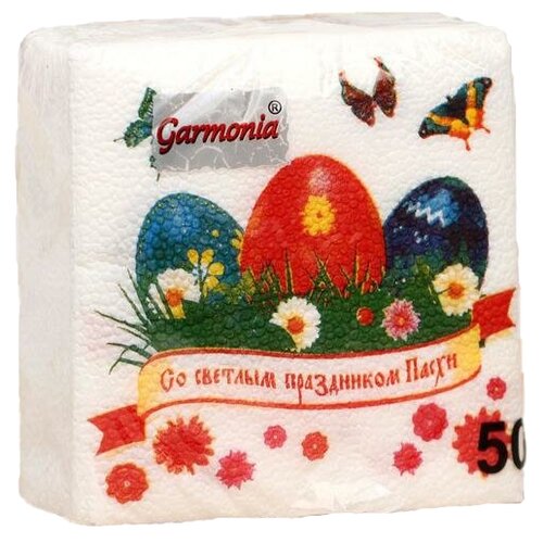 Салфетки Garmonia Светлый праздник, 50 листов, 1 пачка, бесцветный
