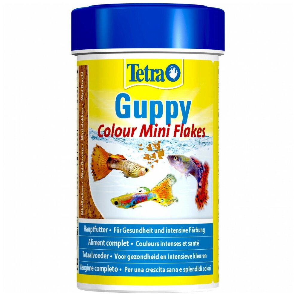 Корм для аквариумных рыб Tetra Guppy Colour Mini Flakes 100 мл (хлопья мини) - фотография № 15