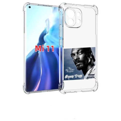 Чехол MyPads Snoop Dogg THA BLUE CARPET TREATMENT для Xiaomi Mi 11 (экран 6.81) задняя-панель-накладка-бампер чехол mypads snoop dogg tha blue carpet treatment для zte blade a52 задняя панель накладка бампер