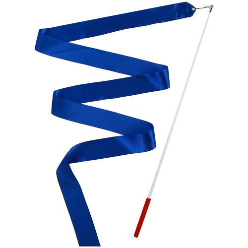 Лента Grace Dance, гимнастическая, с палочкой, длина ленты 4 м, длина палочки 50 см, цвет синий