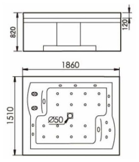 Акриловая ванна Gemy G9052 II K R