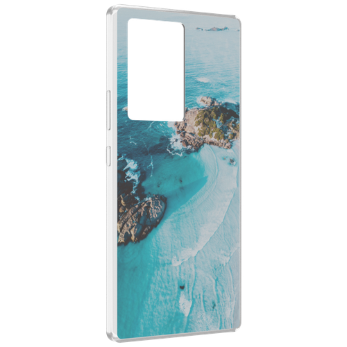 Чехол MyPads красивый голубой залив для ZTE Nubia Z40 Pro задняя-панель-накладка-бампер