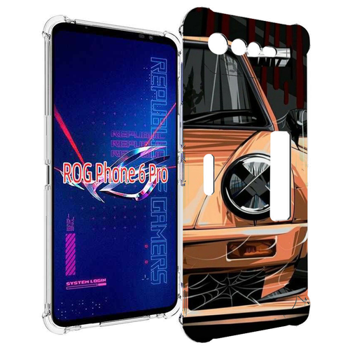 Чехол MyPads Порш мужской для Asus ROG Phone 6 Pro задняя-панель-накладка-бампер