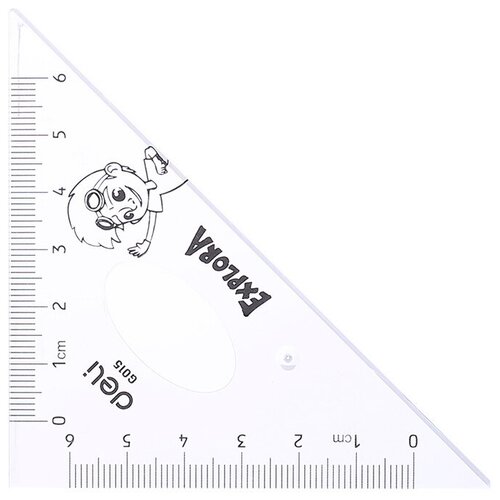 Линейки, угольники, транспортиры, лекала Deli Набор геометрический малый прозр. голубой (2треуг., 15см лин., трансп.) линейка 15см maped start essentials с двойной градуировкой