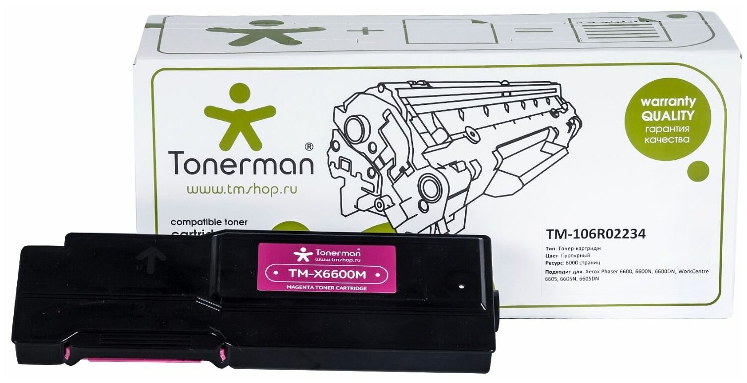 Картридж Tonerman 106R02234 (M) для Xerox Phaser 6600, 6600N, 6600DN; WorkCentre 6605, 6605N, 6605DN