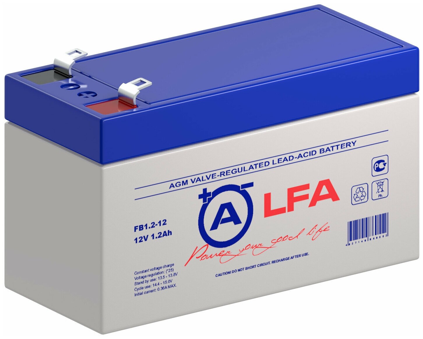 Аккумулятор ALFA FB 1.2-12 12В 1.2Ач (12V 1.2Ah) для детского электромобиля ИБП аварийного освещения кассовых терминалов весов GPS оборудования