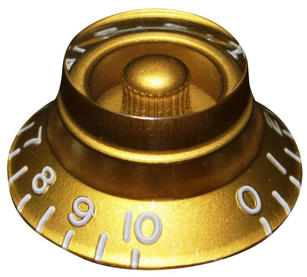 Ручка потенциометра Hosco SKG-160 Bell style метрическая золото
