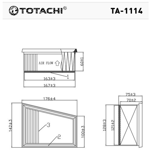 Фильтр воздушный TOTACHI TA-1114