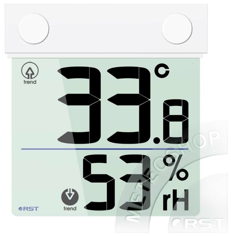 RST 01278 Цифровой оконный термогигрометр на липучке