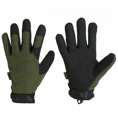 Перчатки тактические мужские PMX Tactical Pro PMX-25 с силиконовым покрытием, зеленый, размер 2XL перчатки тактические pmx tactical pro pmx 24 полноразмерные хаки 2xl