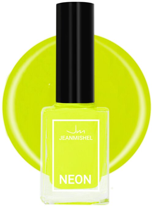 Jeanmishel Лак для ногтей Neon Collection, 6 мл, 331 apple yellow