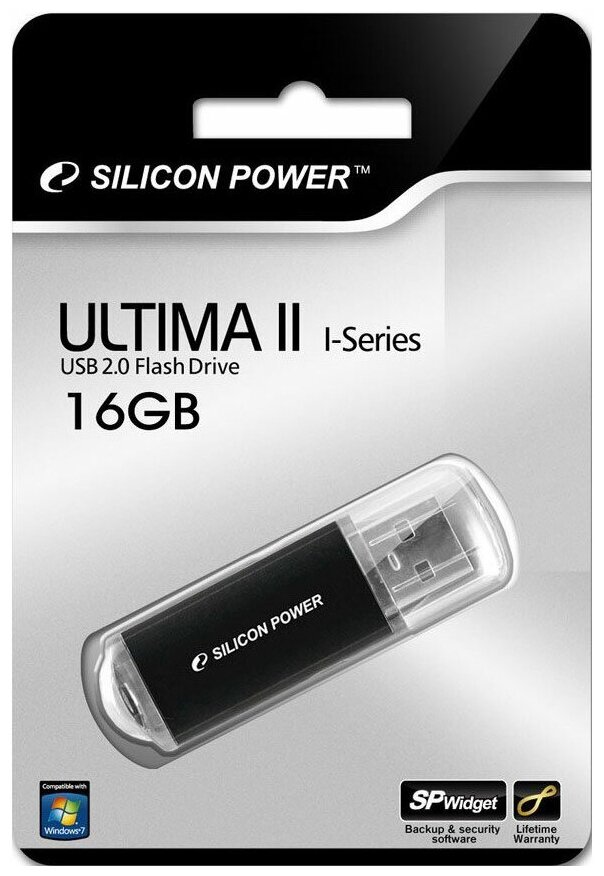 USB флешка Silicon Power UFD Ultima II-I black 16GB USB 2.0